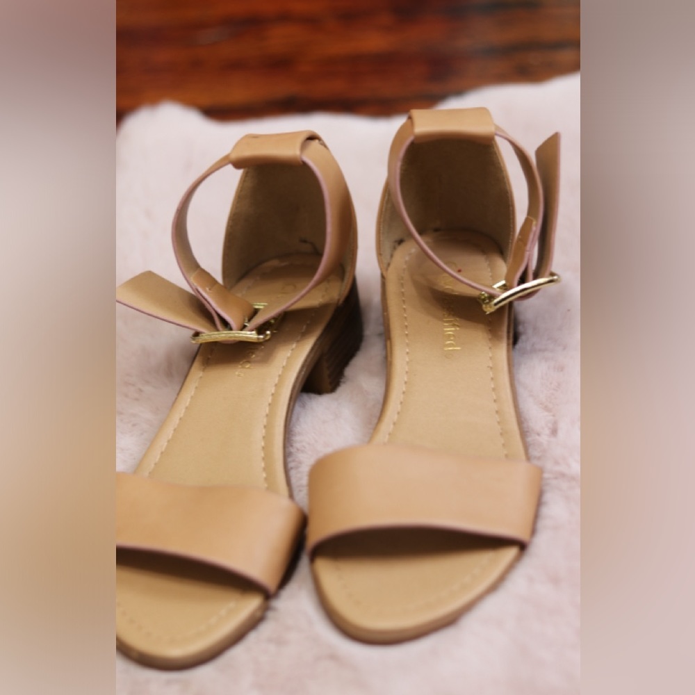 Tan and Black Sandals